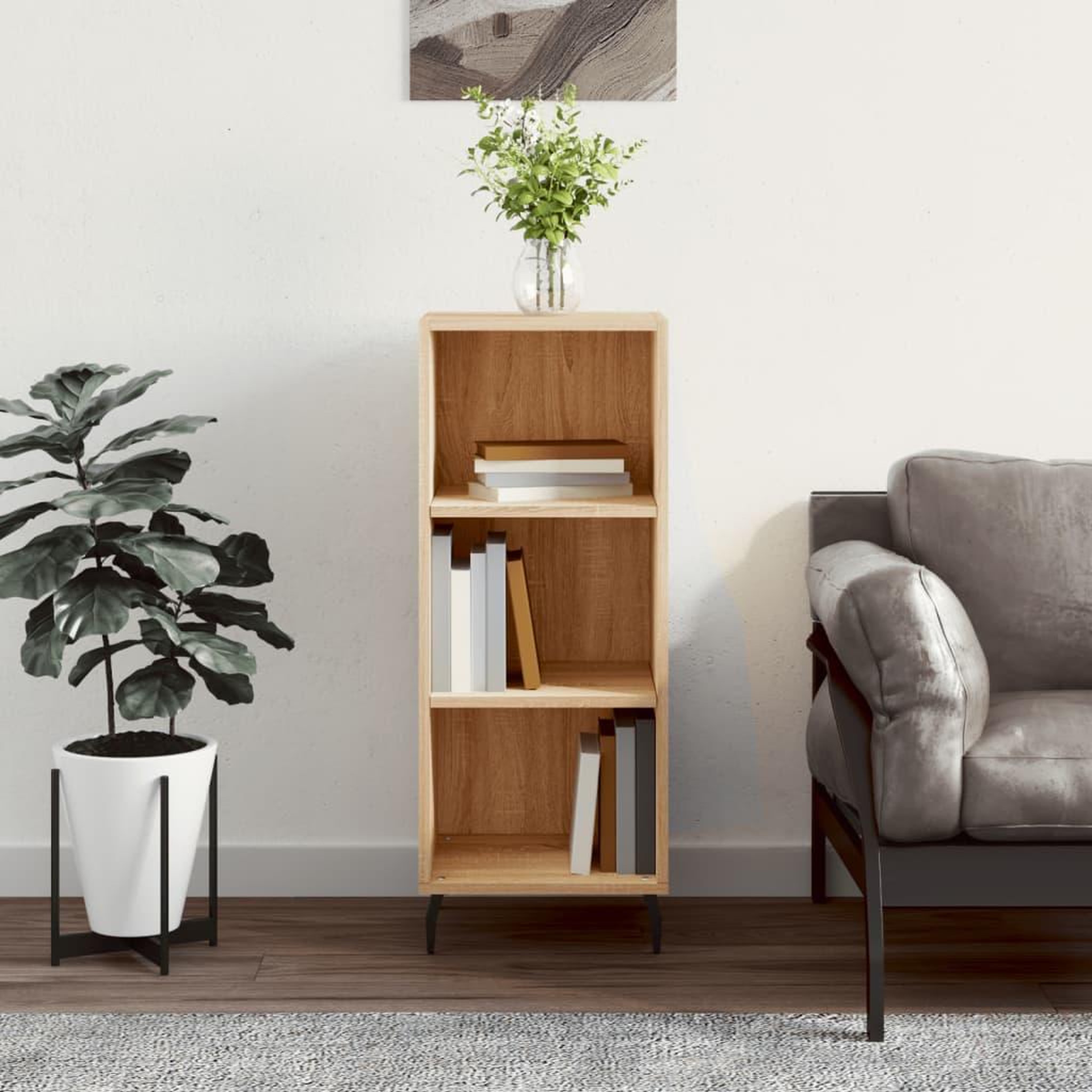 VIDAXL Buffet chene sonoma 34,5x32,5x90 cm bois d'ingenierie