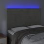 Voir la diapositive 3 : VIDAXL Tete de lit a LED Gris clair 144x5x118/128 cm Velours