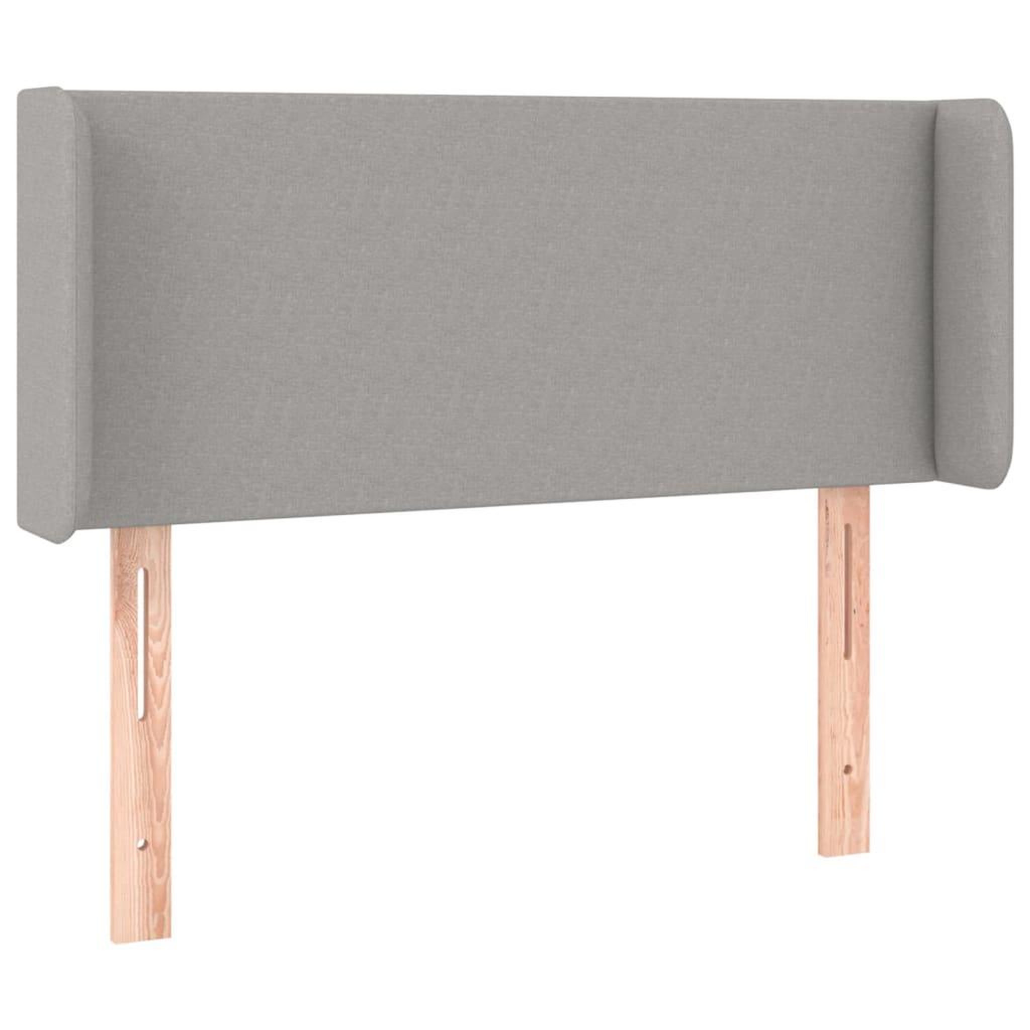 Voir la diapositive 2 : VIDAXL Tete de lit avec oreilles Gris clair 93x16x78/88 cm Tissu