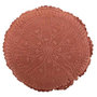 Voir la diapositive 1 : Paris Prix Coussin Rond Déco  Dentelle  40cm Marron