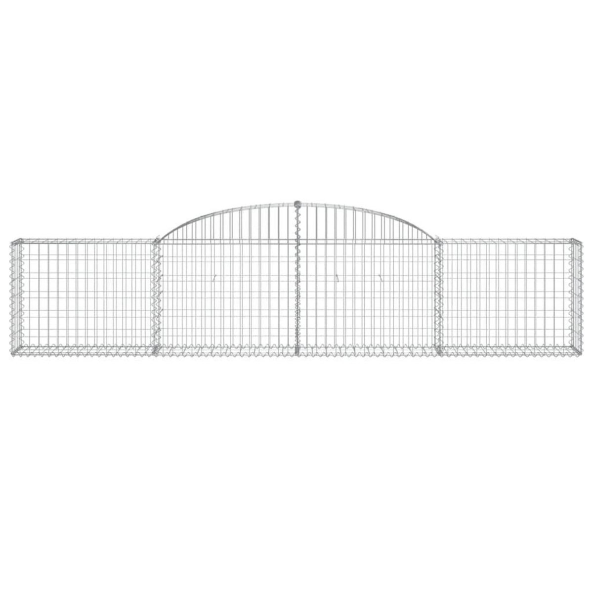 VIDAXL Paniers a gabions arques 4 pcs 300x30x60/80 cm Fer galvanise