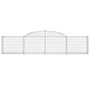 Voir la diapositive 4 : VIDAXL Paniers a gabions arques 4 pcs 300x30x60/80 cm Fer galvanise