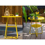 Voir la diapositive 2 : Jardiline Table basse ronde en aluminium jaune Thasos Ø 50 cm - Jardiline