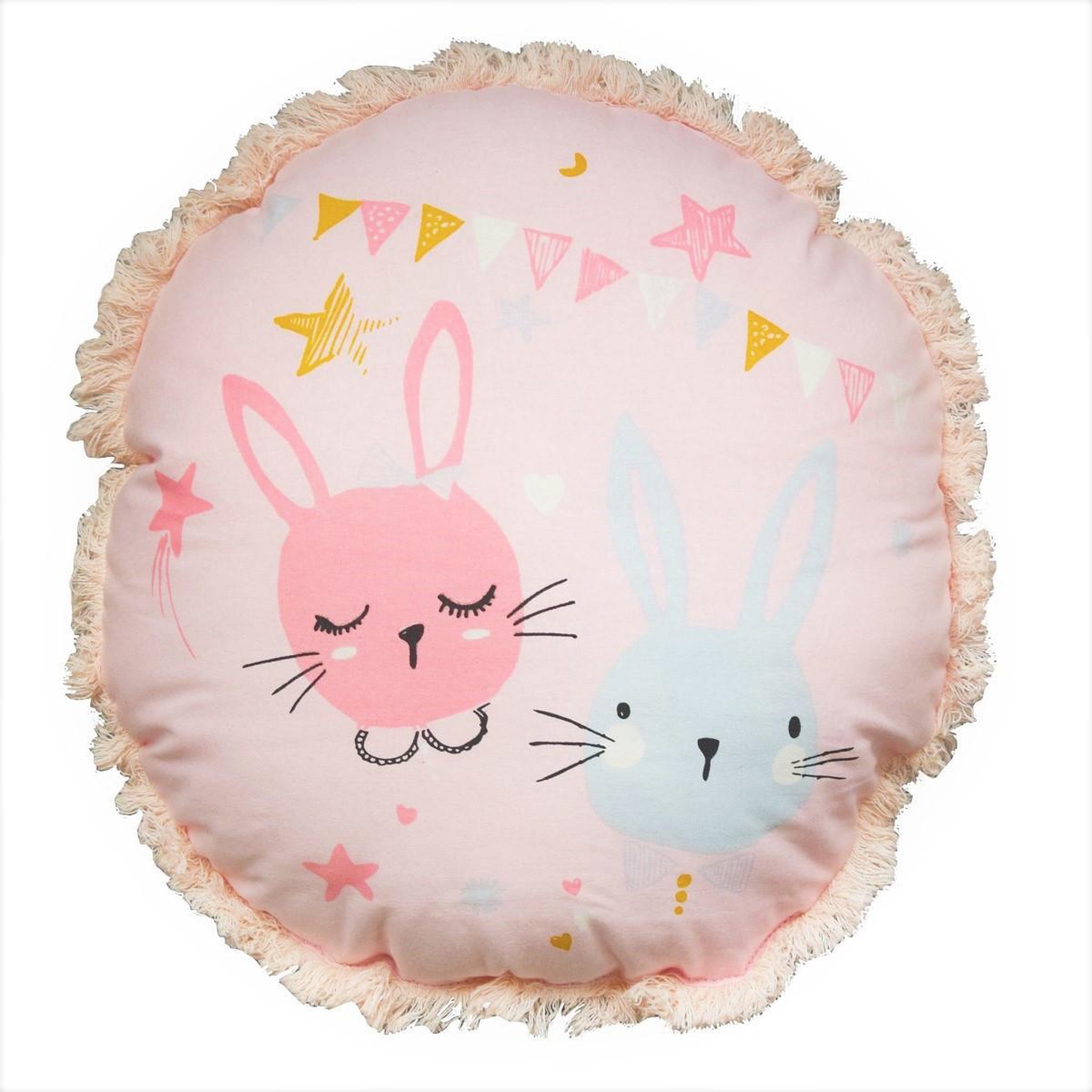 FUTURE HOME Coussin enfant imprimé en coton 35x35cm lapin