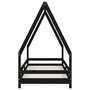 Voir la diapositive 4 : VIDAXL Cadre de lit pour enfants noir 80x200 cm bois de pin massif