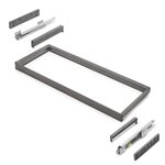 EMUCA SRL Rack avec glissières à extension totale et à fermeture douce pour accessoires d'armoire Quartz -  937-963mm -  Aluminium et plastique -  Titane