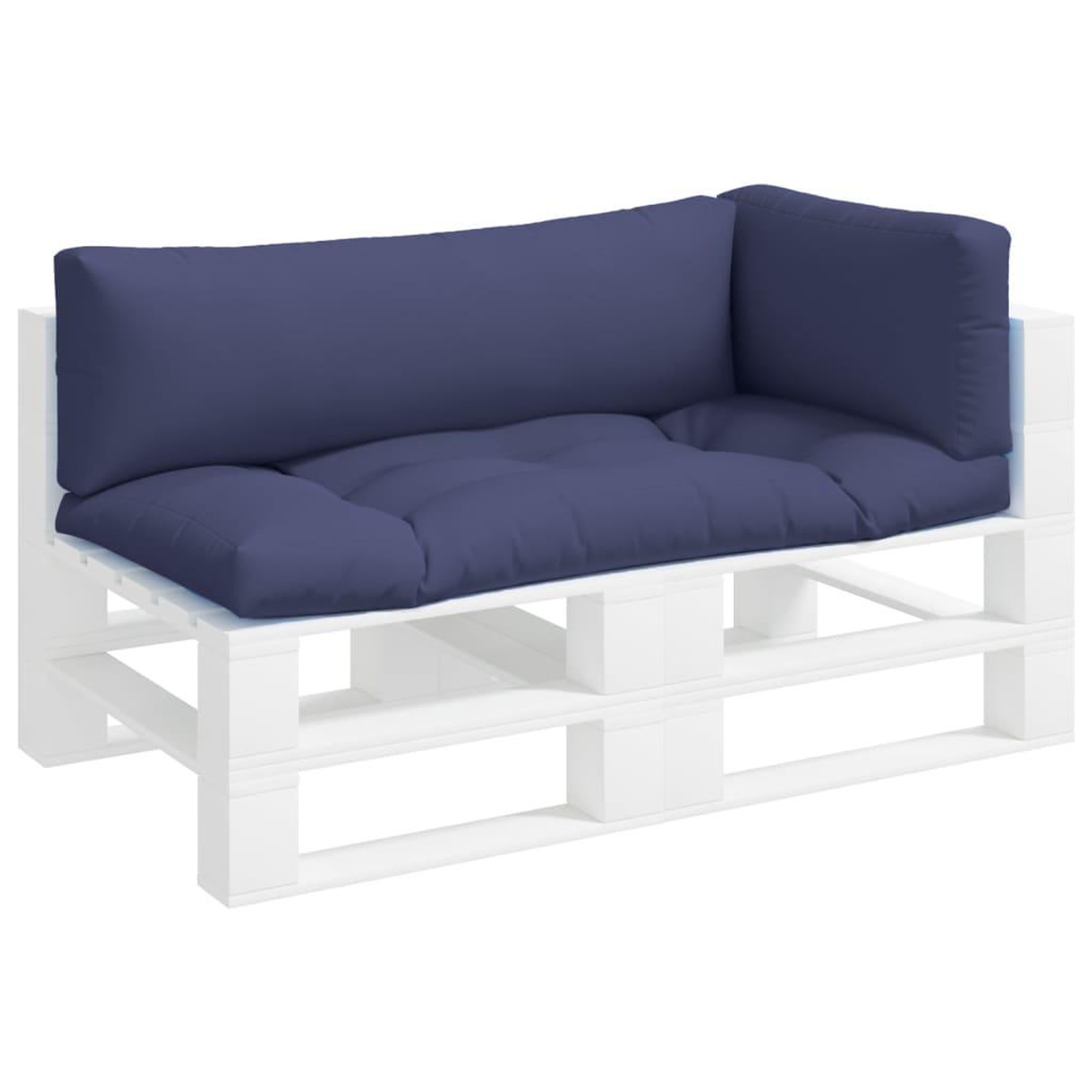 Voir la diapositive 3 : VIDAXL Coussins de palette lot de 3 bleu marine tissu oxford