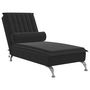 Voir la diapositive 2 : VIDAXL Chaise longue de massage avec traversin noir velours