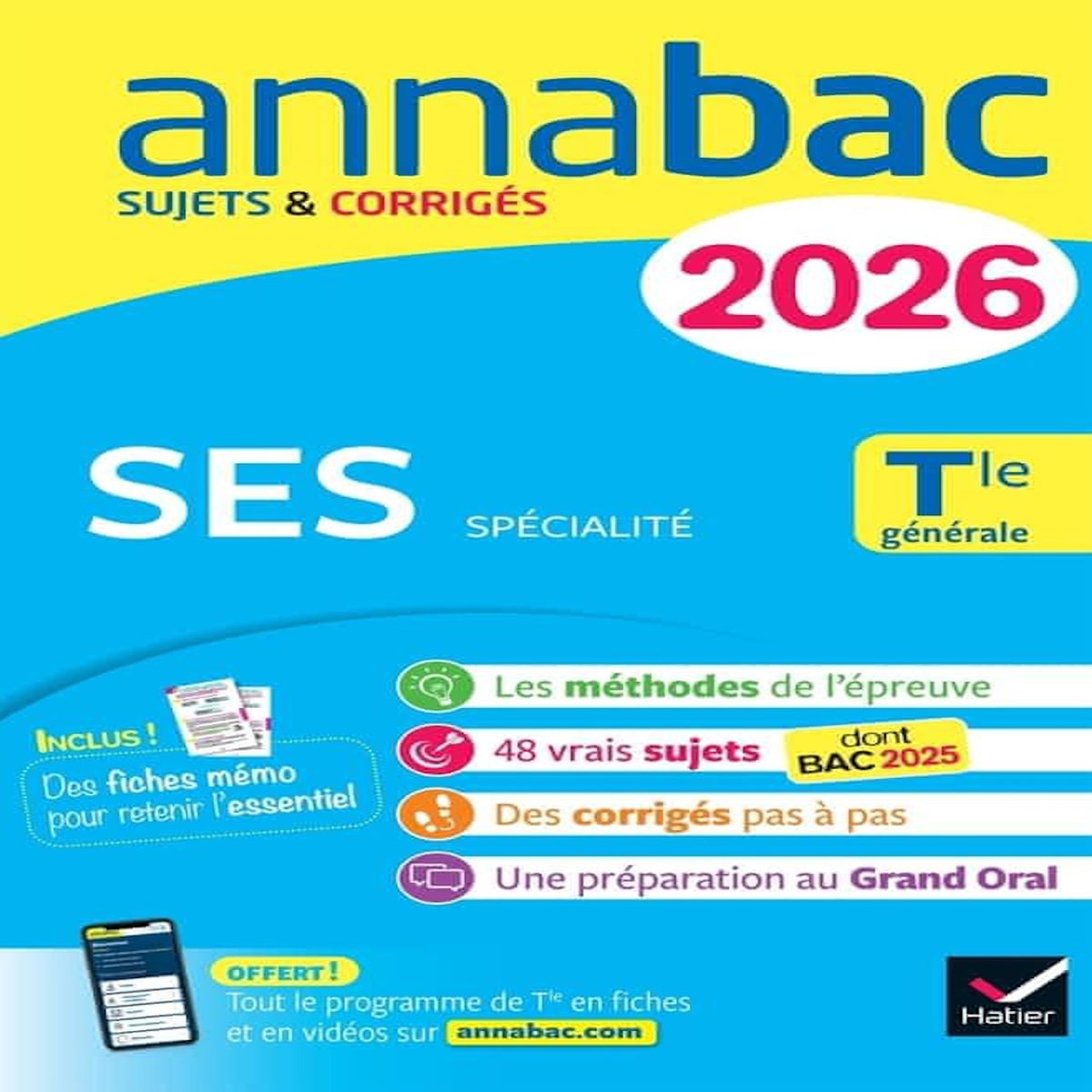 SES SPECIALITE TLE GENERALE. SUJETS & CORRIGES, EDITION 2026, Martin Denis