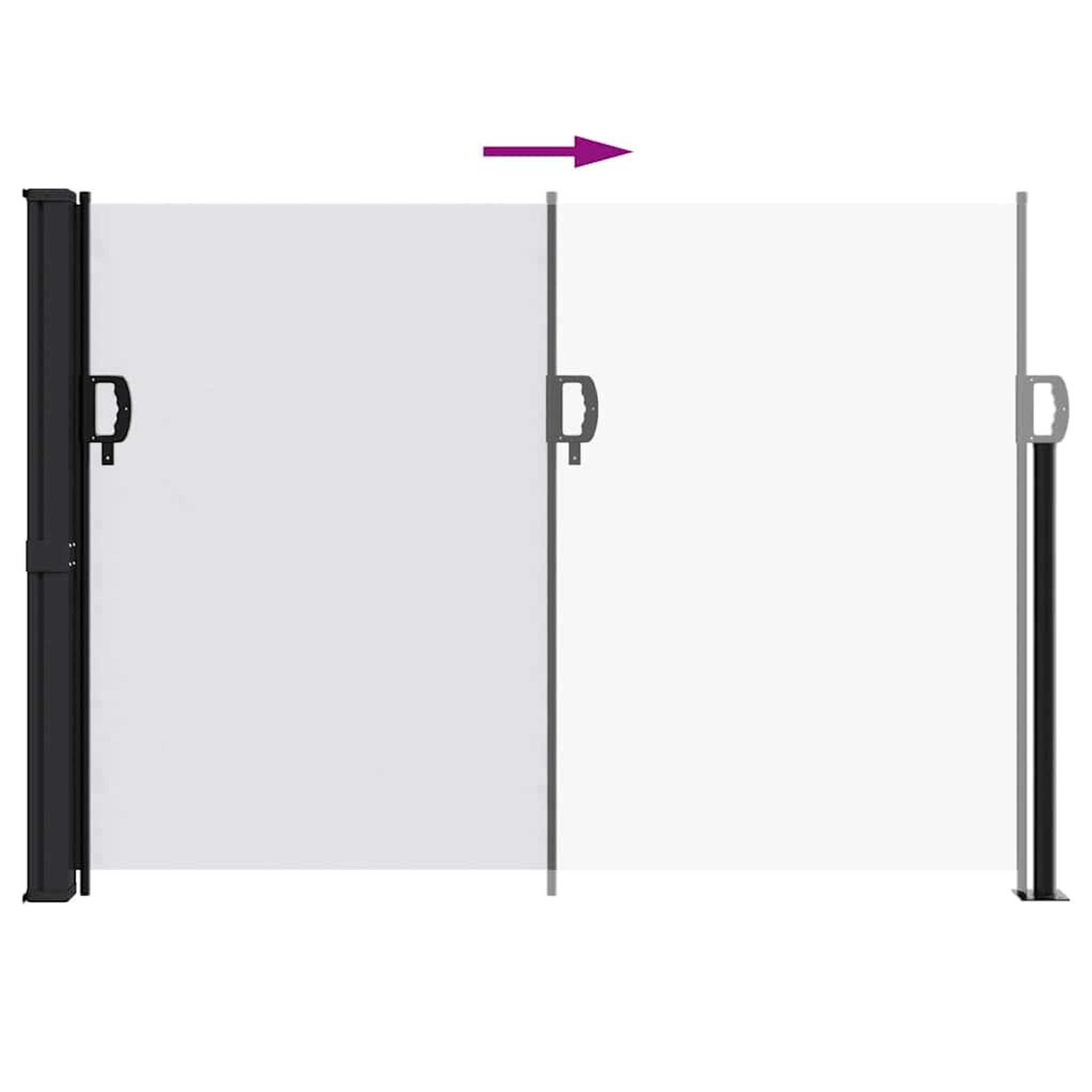 Voir la diapositive 5 : VIDAXL Auvent lateral retractable blanc 140x500 cm