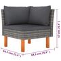 Voir la diapositive 6 : VIDAXL Salon de jardin 6 pcs avec coussins Resine tressee Gris