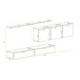 Voir la diapositive 3 : Paris Prix Meuble TV Mural Design  Switch VII  340cm Blanc & Gris