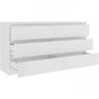 Voir la diapositive 5 : MARKET24 Commode CHELSEA 6 Tiroirs - Couleur blanc mat - L 154 x P 42,2 x H 79,9 cm