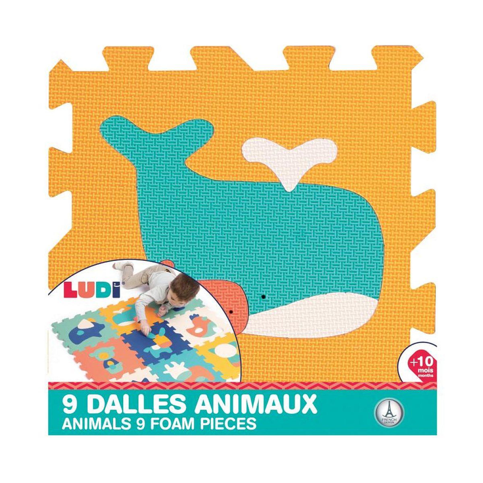 LUDI 9 dalles animaux mousse a assembler