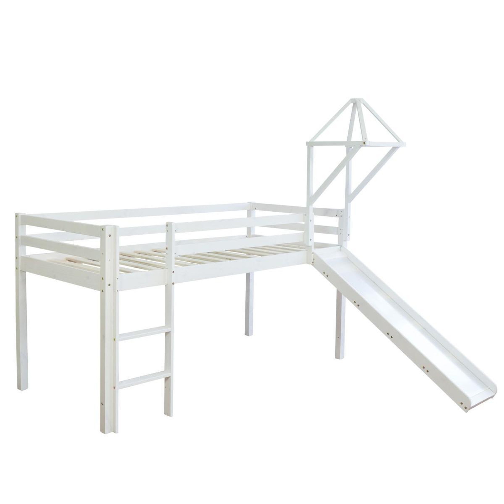 Voir la diapositive 2 : HomeStyle4U Lit 90x200 cm avec tour - printemps