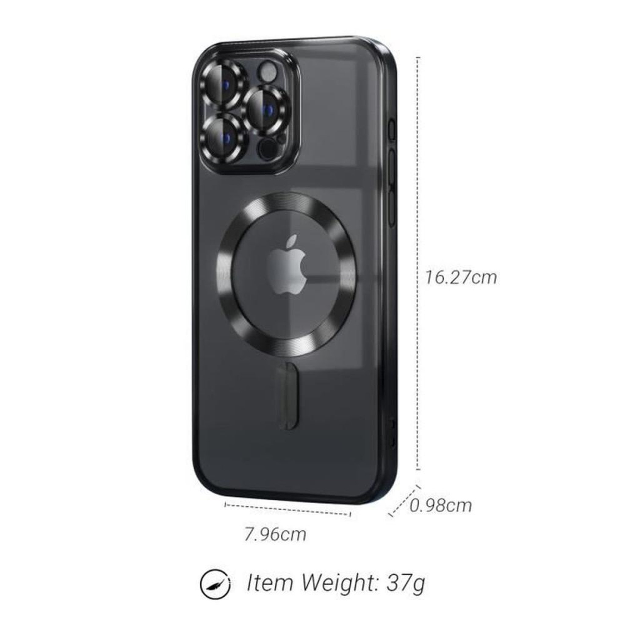 Voir la diapositive 2 : Coque bumper magnétique TPU de protection militaire pour iPhone 14 Pro Max