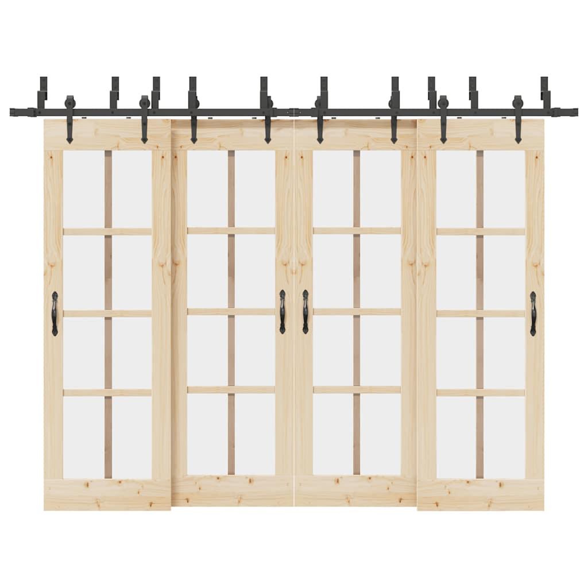 VIDAXL Kit de quincaillerie de porte coulissante 305 cm acier noir