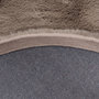Voir la diapositive 4 : Paris Prix Tapis Uni Rond Doux à Poils Longs  Rabbit  Taupe