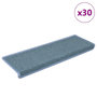 Voir la diapositive 1 : VIDAXL Tapis d'escalier 30 pcs 65x21x4 cm bleu