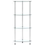 Voir la diapositive 3 : VIDAXL Etagere 4 niveaux Transparent 30x30x100 cm Verre trempe