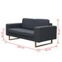 Voir la diapositive 6 : VIDAXL Ensemble de canapes a 2 places et a 3 places gris fonce