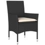 Voir la diapositive 3 : VIDAXL Ensemble a manger de jardin et coussins 3 pcs noir rotin verre