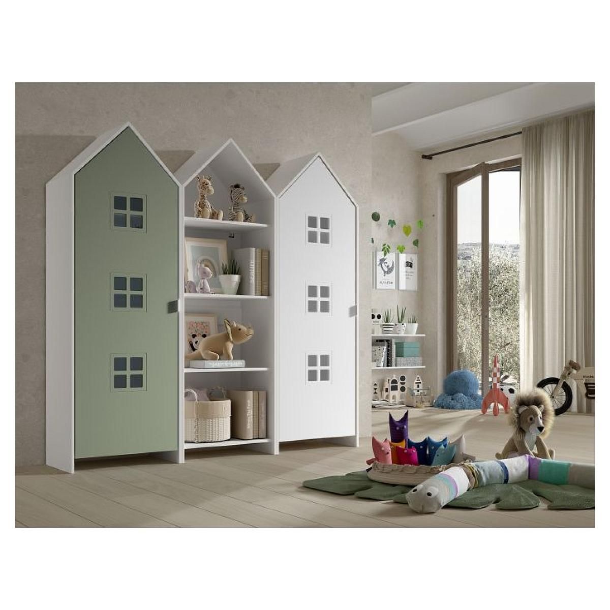 Vipack Combinaison D'armoires 3 Pièces Casami Bruges vert blanc