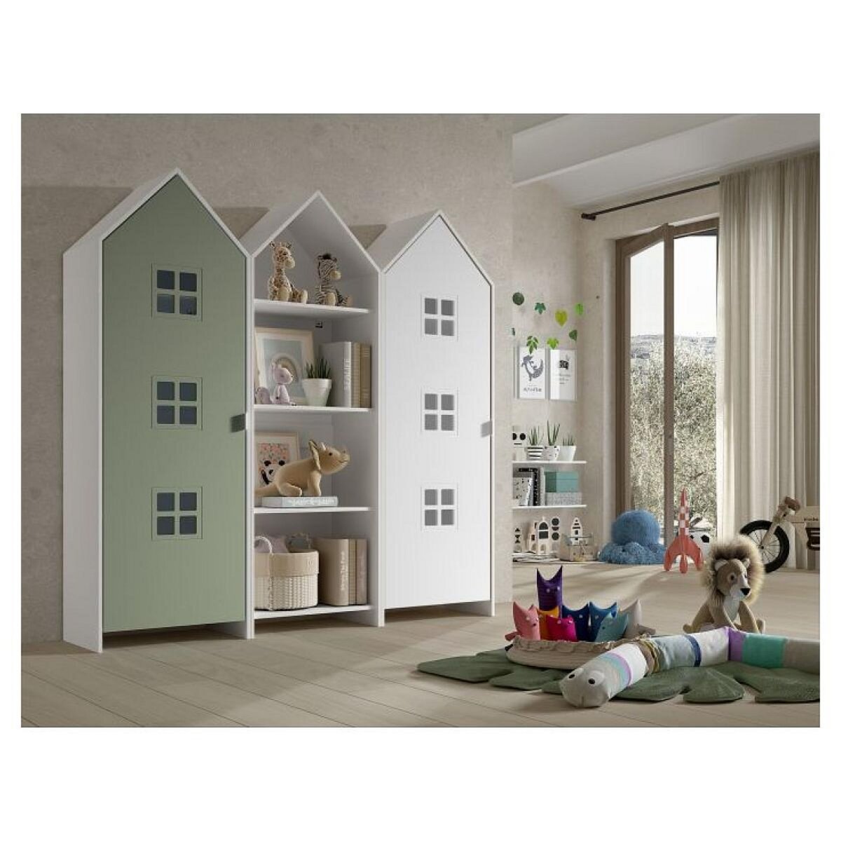 Vipack Combinaison D'armoires 3 Pièces Casami Bruges vert blanc