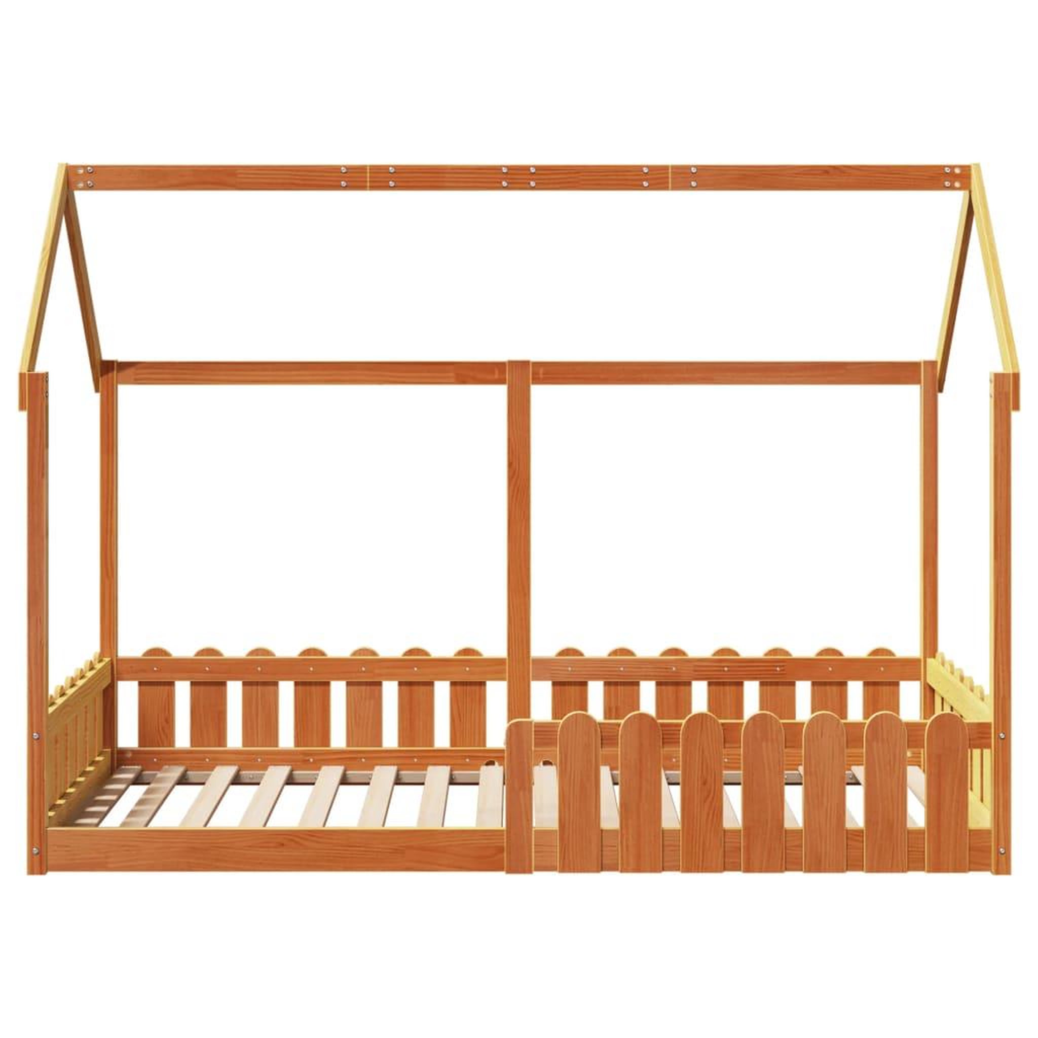 Voir la diapositive 4 : VIDAXL Cadre de lit d'enfants forme de maison sans matelas 90x200 cm