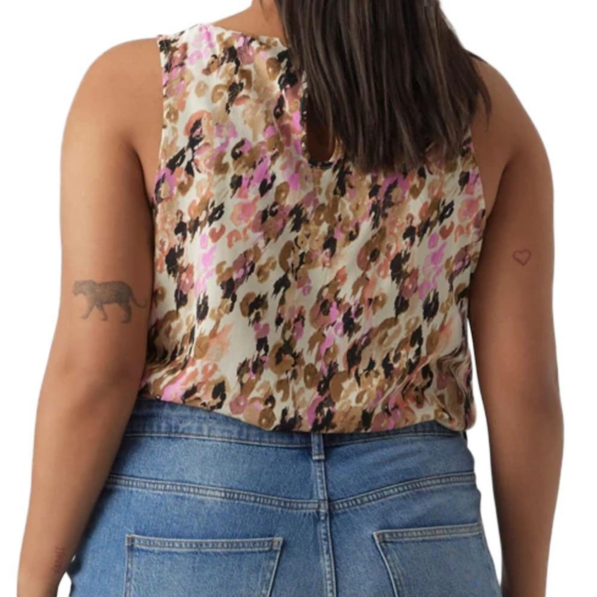 Vero Moda Débardeur Imprimé /Rose Femme Vero Moda CURVE Tigers Eye