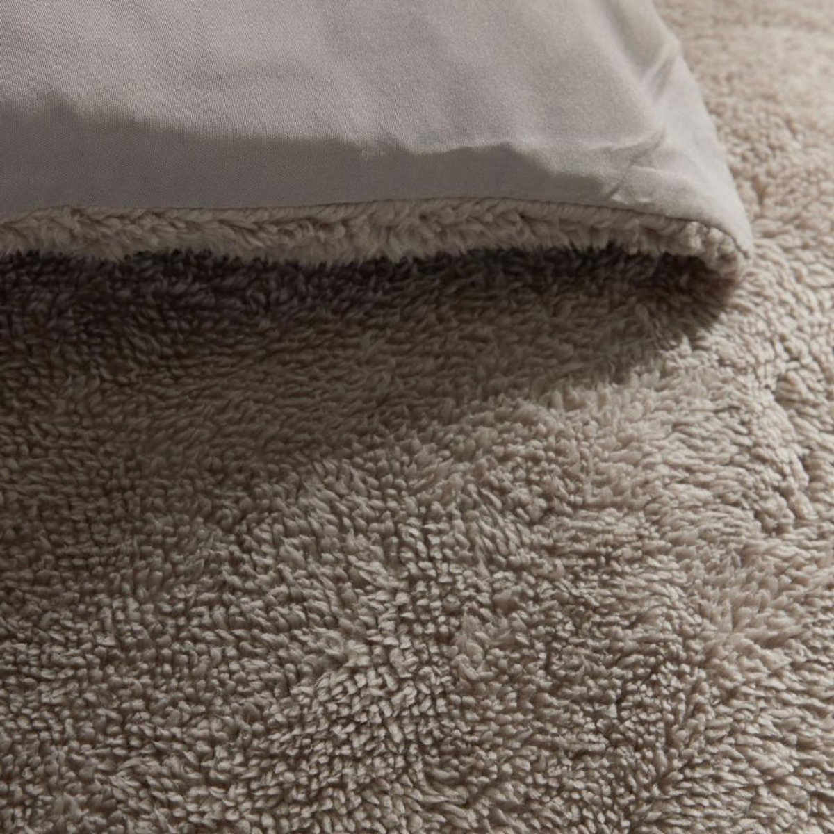 Today Parure de lit - TODAY - Teddy - 2 personnes - 220 x 240 cm - Beige uni