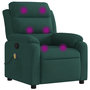 Voir la diapositive 2 : VIDAXL Fauteuil de massage inclinable vert fonce velours