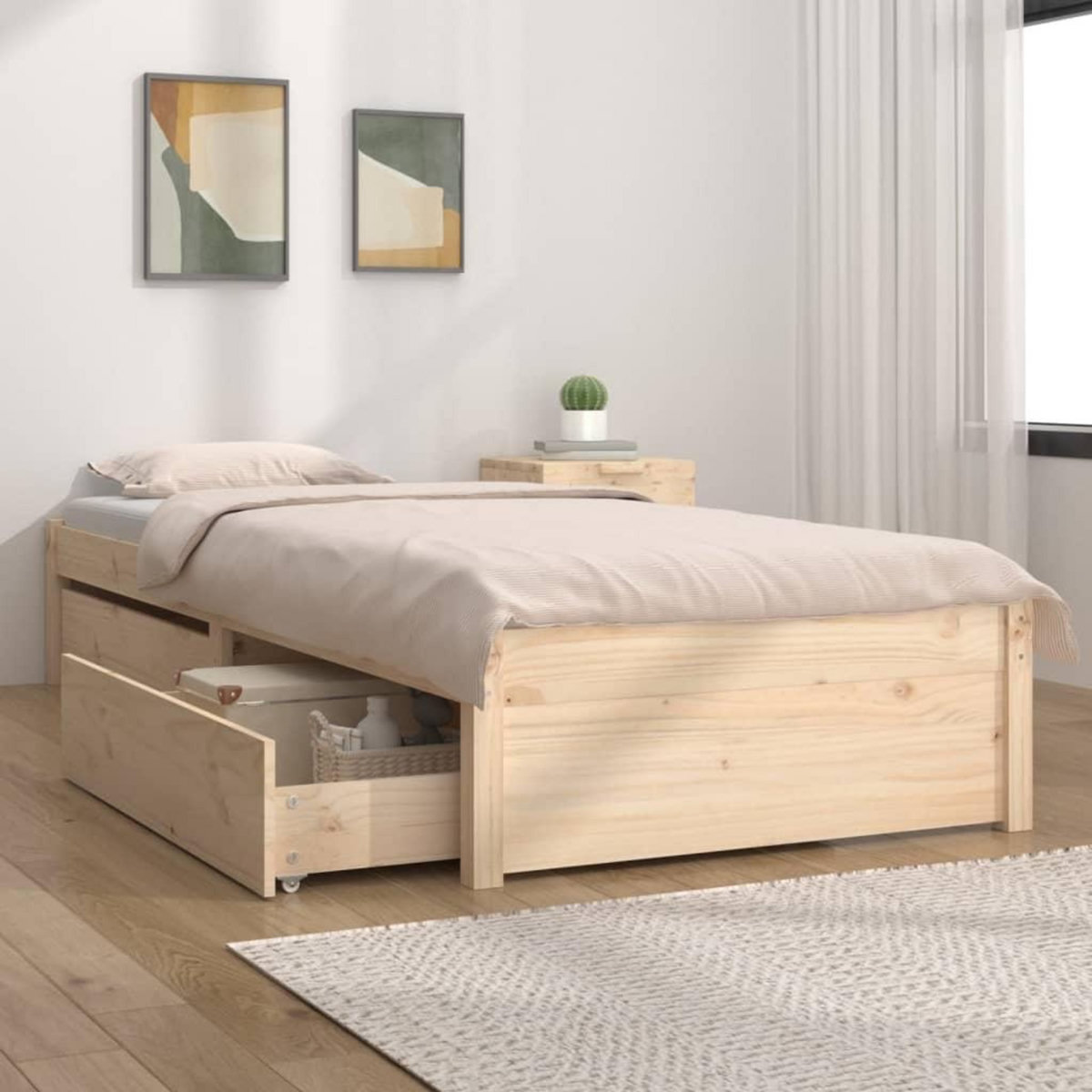 VIDAXL Cadre de lit sans matelas avec tiroirs