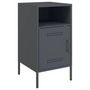 Voir la diapositive 2 : VIDAXL Table de chevet anthracite 36x39x68 cm acier