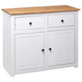Voir la diapositive 4 : VIDAXL Buffet Blanc 93x40x80 cm Pin Gamme Panama