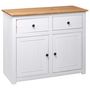 Voir la diapositive 4 : VIDAXL Buffet Blanc 93x40x80 cm Pin Gamme Panama