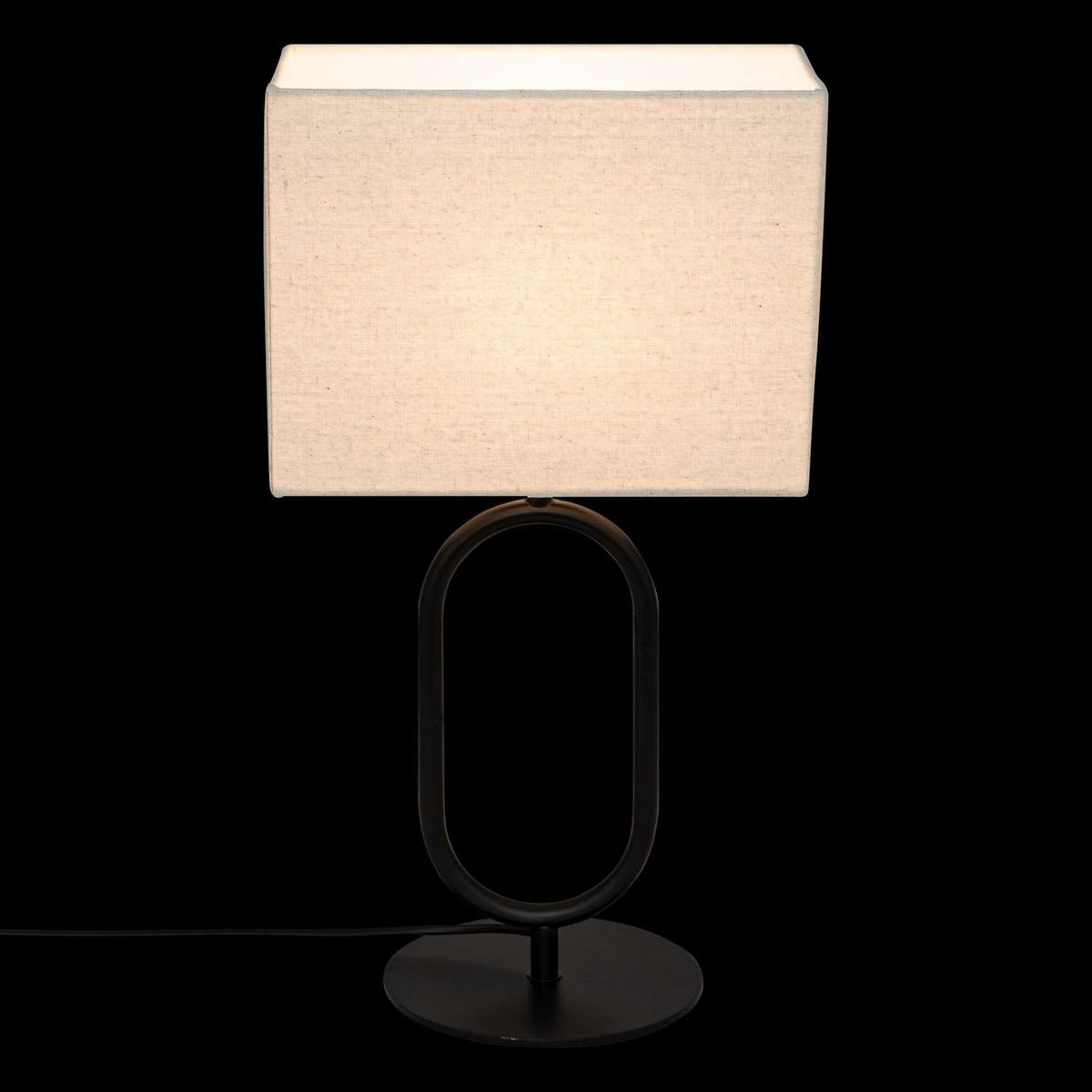 ATMOSPHERA Lampe à poser SUNDSVALL - H. 52 cm - Beige et noir