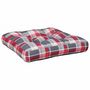 Voir la diapositive 4 : VIDAXL Coussins de palette lot de 2 motif a carreaux rouge tissu