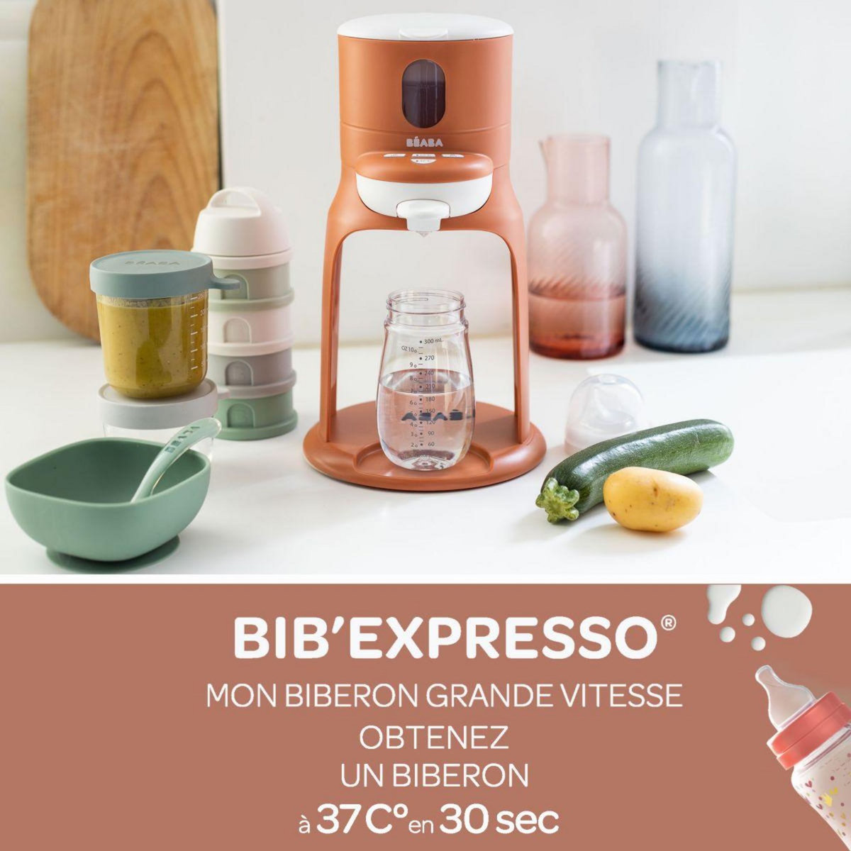 BEABA Préparateur biberon Bib Expresso New Terracotta