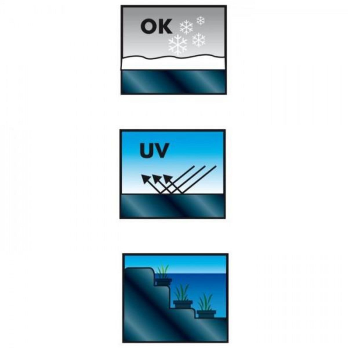 Ubbink Ubbink Bâche pour bassin de jardin / étang en PVC 6 * 7 metres Noir 401398