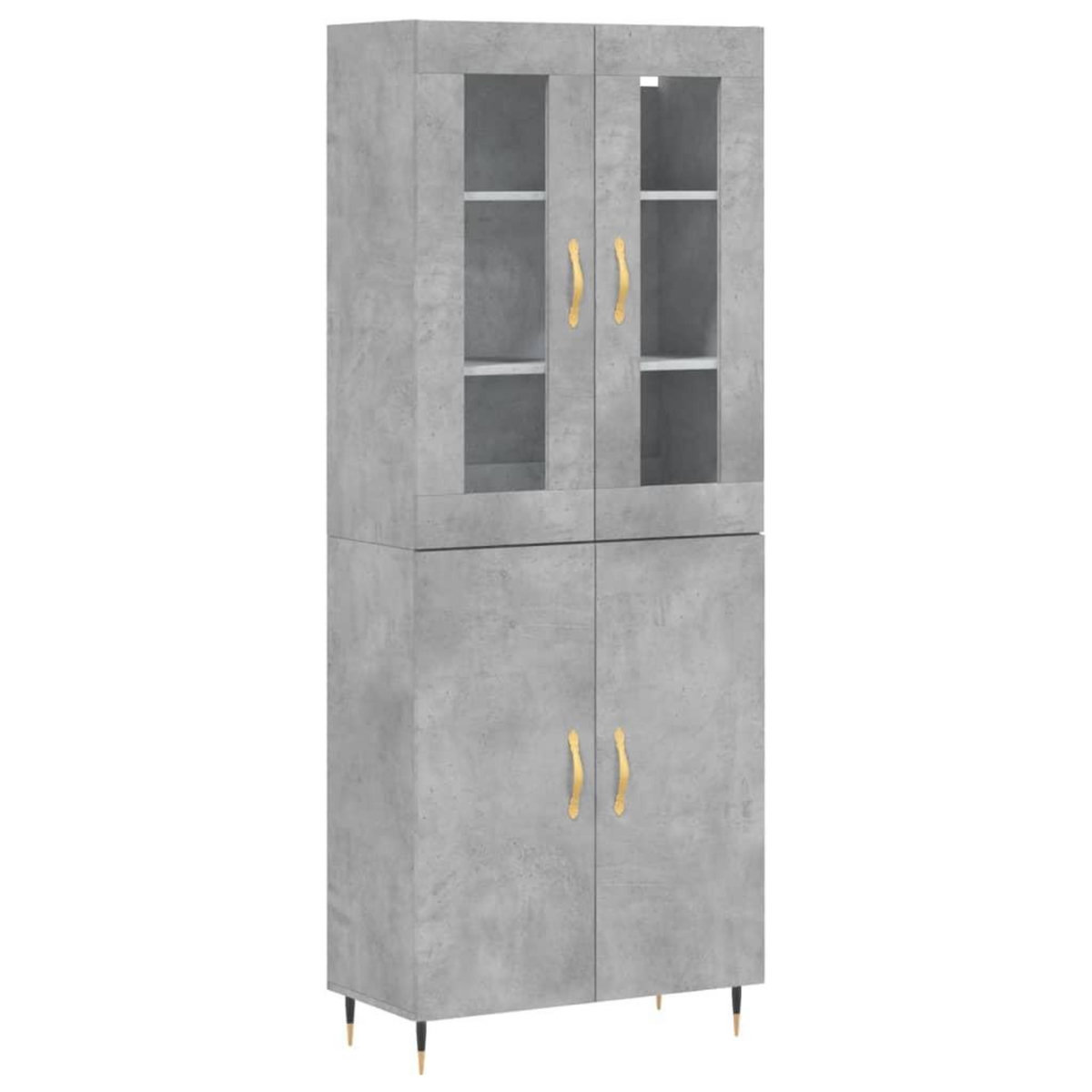 VIDAXL Buffet haut Gris beton 69,5x34x180 cm Bois d'ingenierie