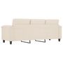 Voir la diapositive 5 : VIDAXL Canape a 3 places Beige 180 cm Tissu microfibre