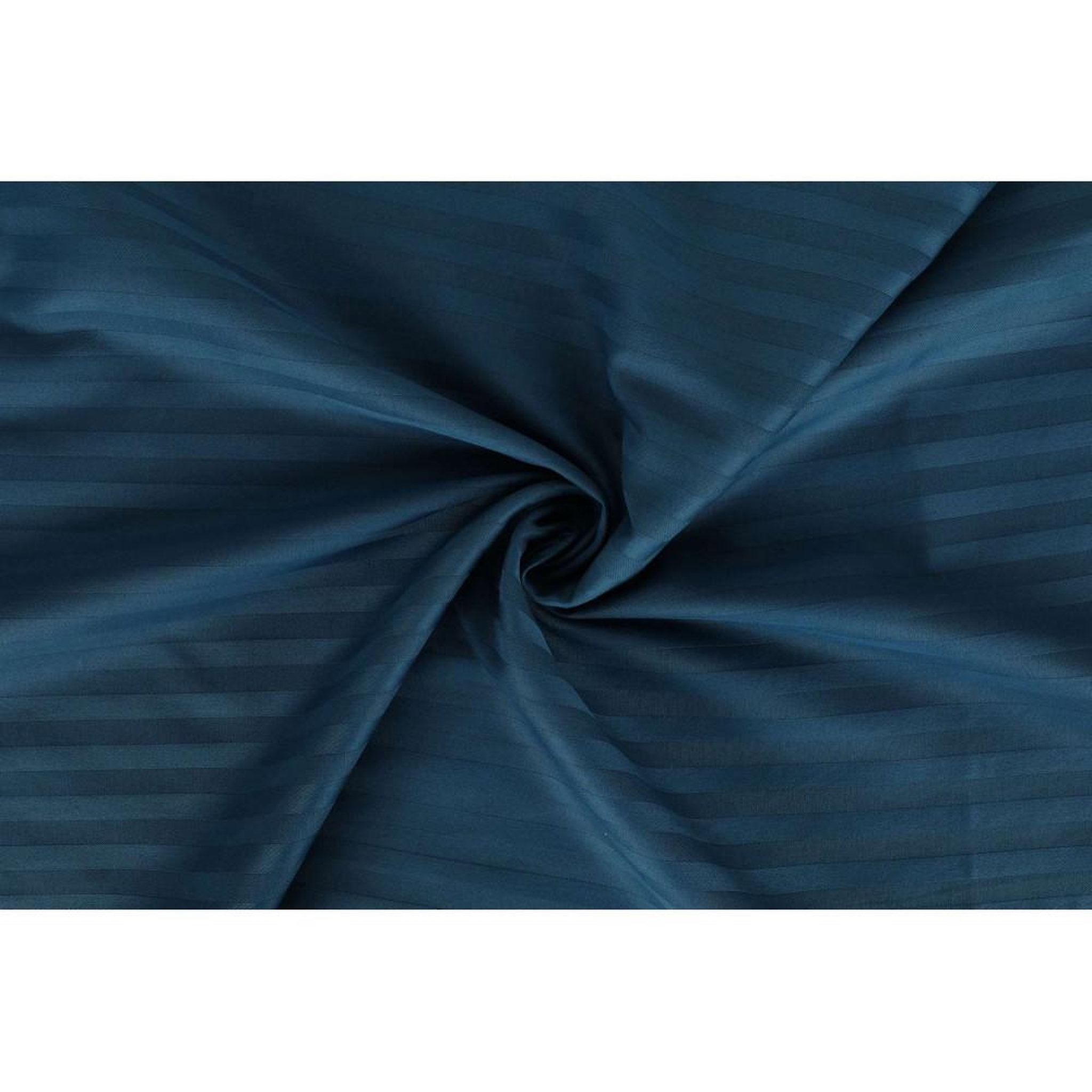 Voir la diapositive 4 : GENERIQUE Parure de lit - 1 housse de couette 140 x 200cm + 1 taies d'oreiller 60 x 60 cm - Satin - Imprimé rayures Bleu