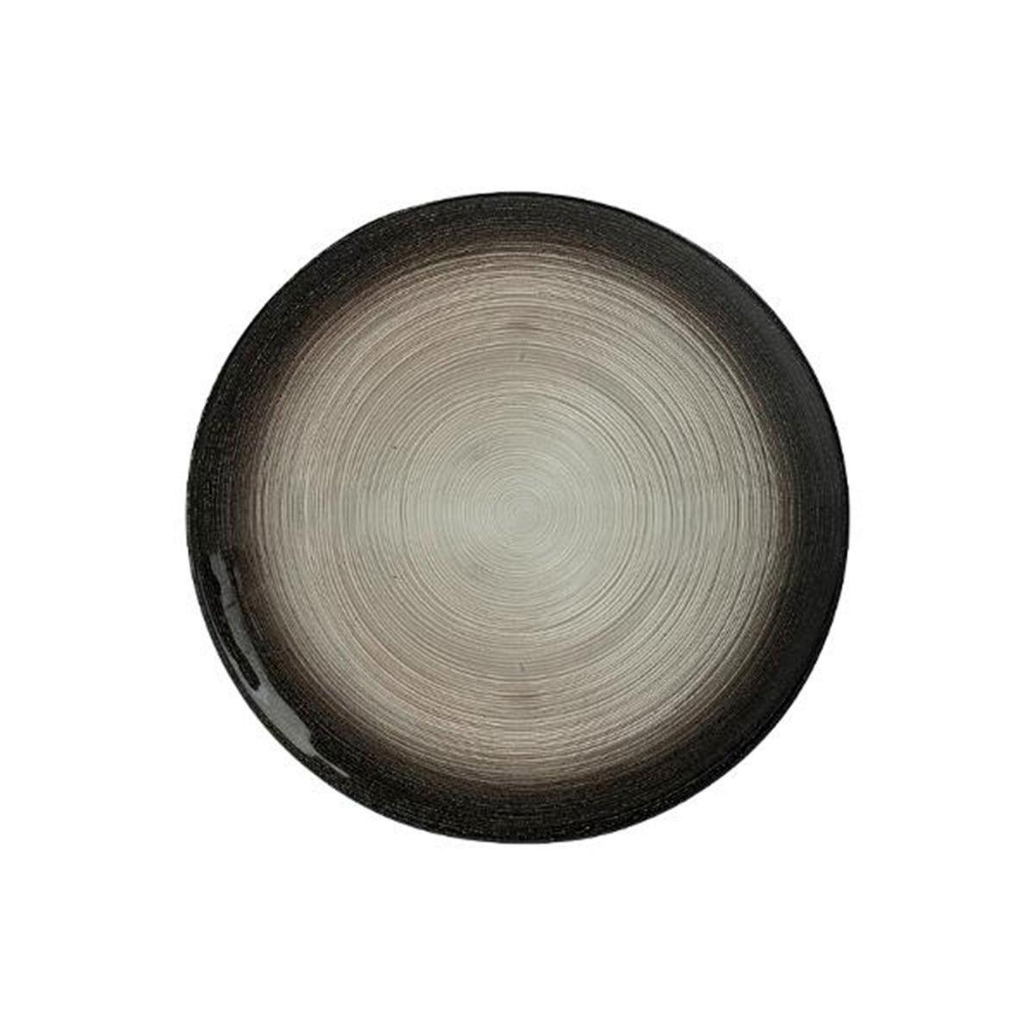 SECRET DE GOURMET Lot de 6 assiettes plates  jem  28cm noir & argent