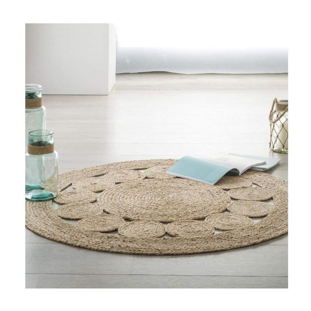 ATMOSPHERA Tapis rond jute ajouré diamètre 80 cm Atmosphera -  - Tapis rond 80 cm -  -
