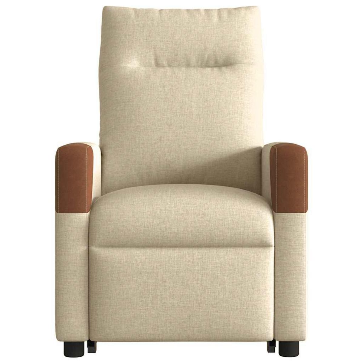 VIDAXL Fauteuil inclinable de massage Creme Tissu