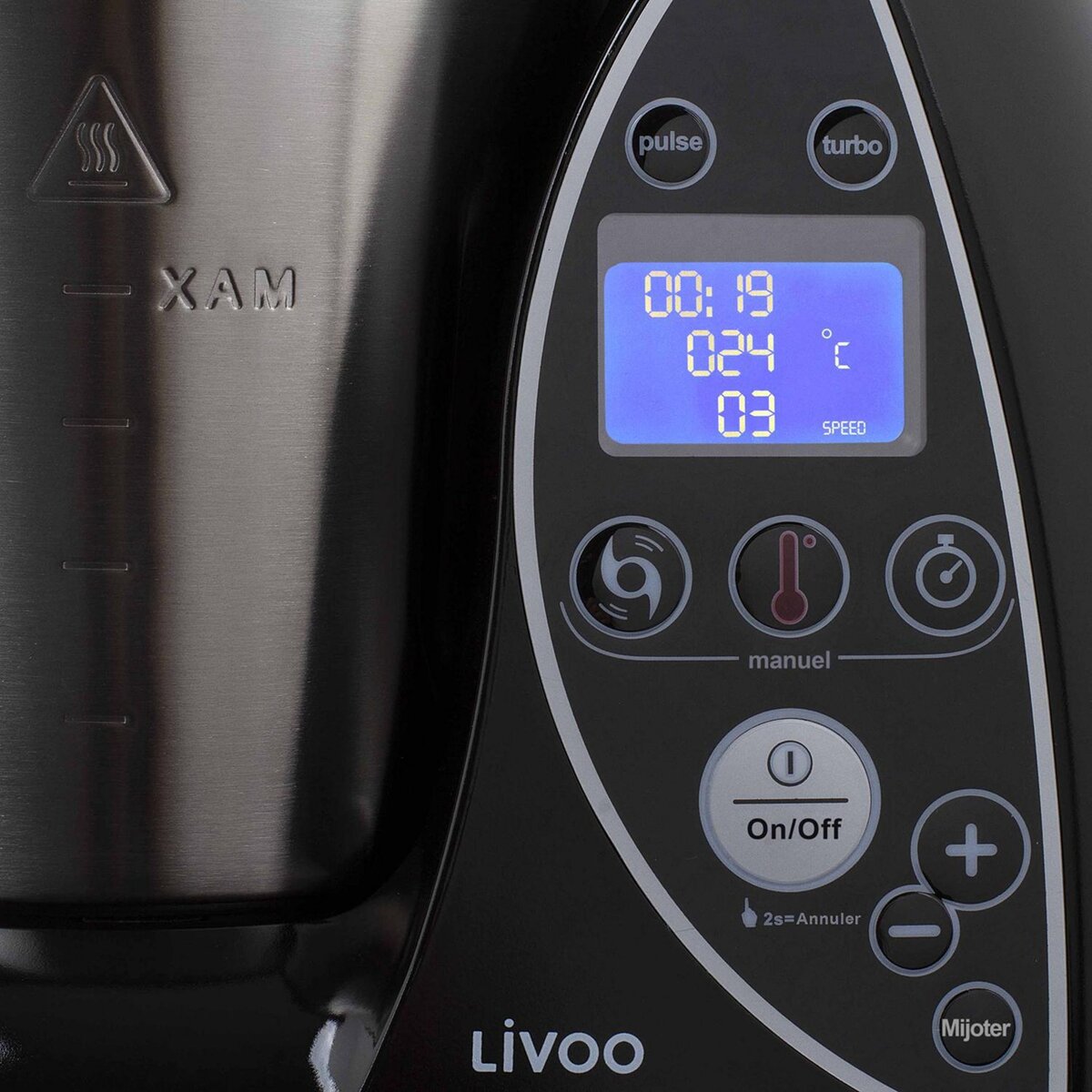 LIVOO Robot culinaire chauffant 3l 1500w noir - dop142n
