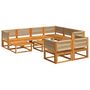 Voir la diapositive 3 : VIDAXL Salon de jardin avec coussins 10 pcs bois d'acacia solide