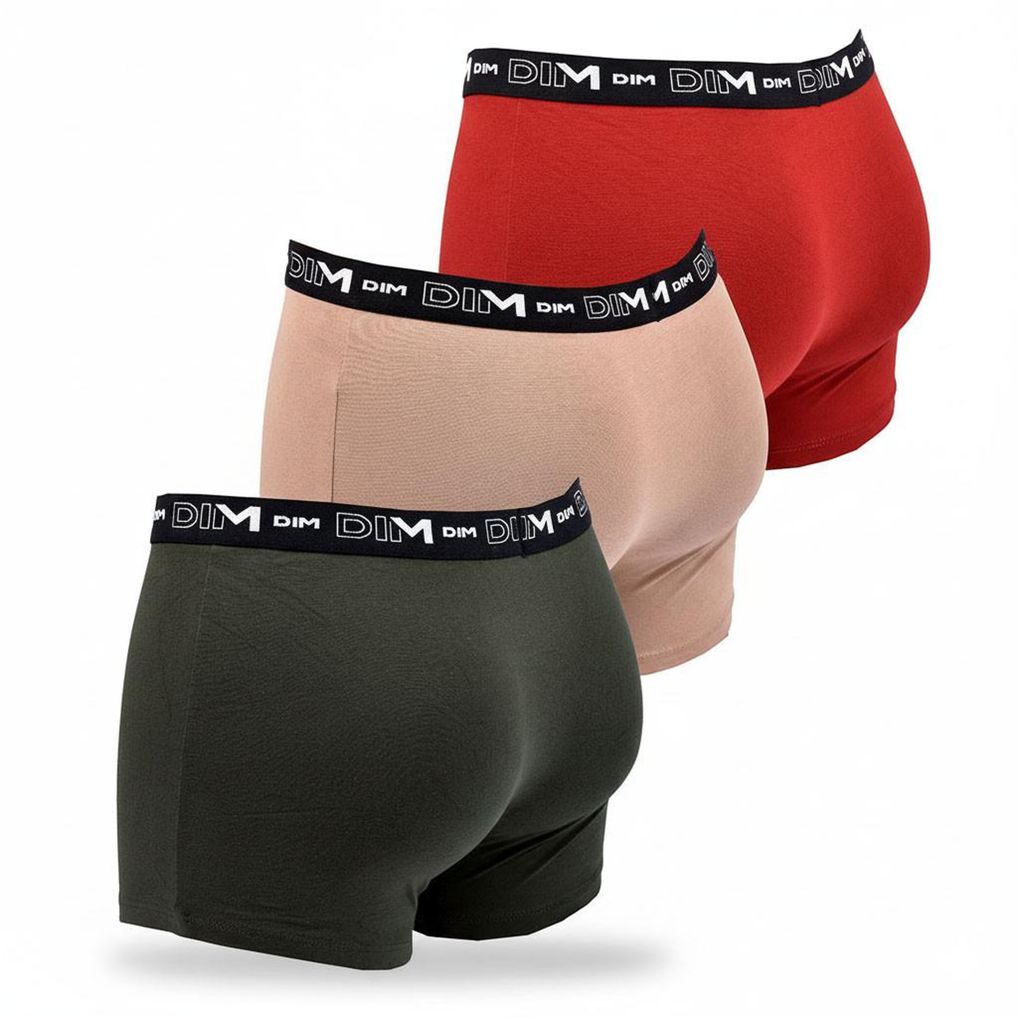 Voir la diapositive 3 : DIM Lot de 3 boxers DIM en coton stretch