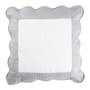 Voir la diapositive 1 : Paris Prix Housse de Coussin en Microfibre  Andrea  60x60cm Blanc & Gris